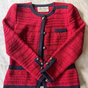 Vintage Adolfo at Saks Fifth Avenue Bouclé Jacket — Lion Buttons